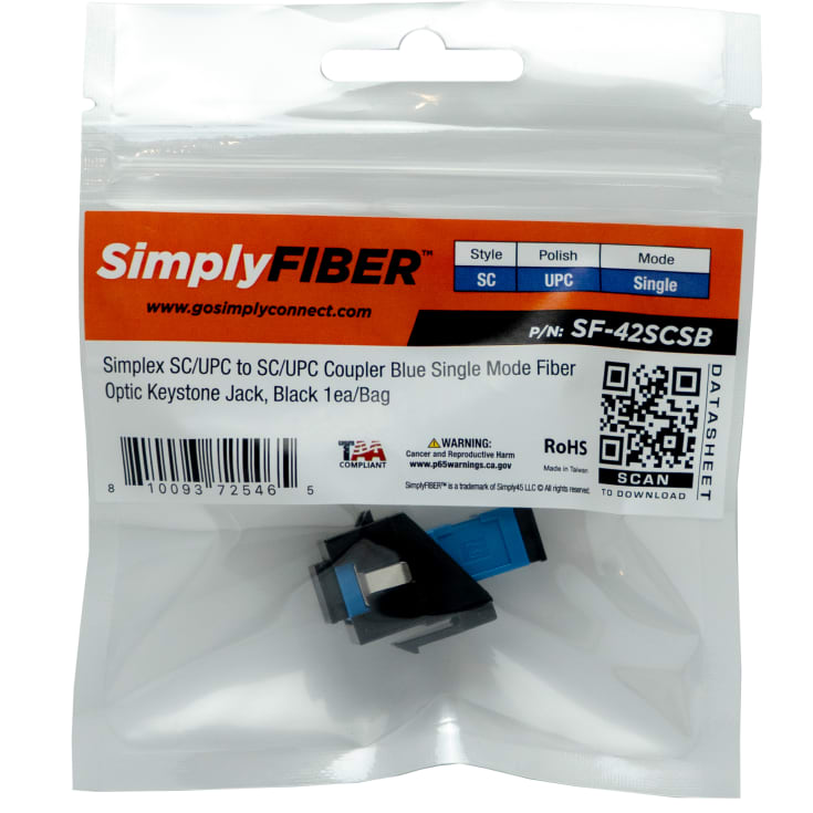 Simplyfiber Keystone SC/UPC til SC/UPC SM 10-pak