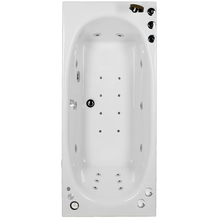 Bathlife Fridfull boblebad premium, 150x70 cm, venstre, hvit