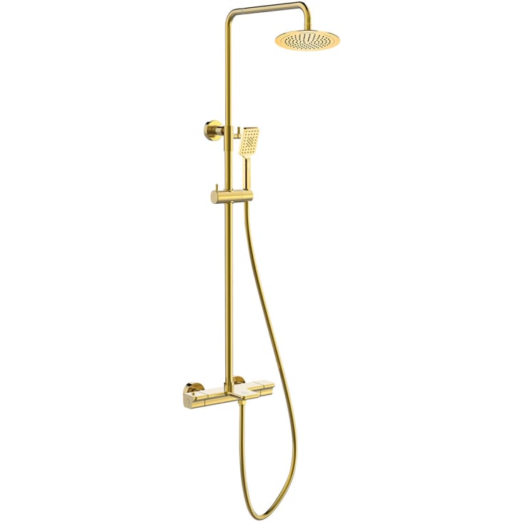 Bathlife Stimma Tapp takdusjsett, Ø24 cm, messing