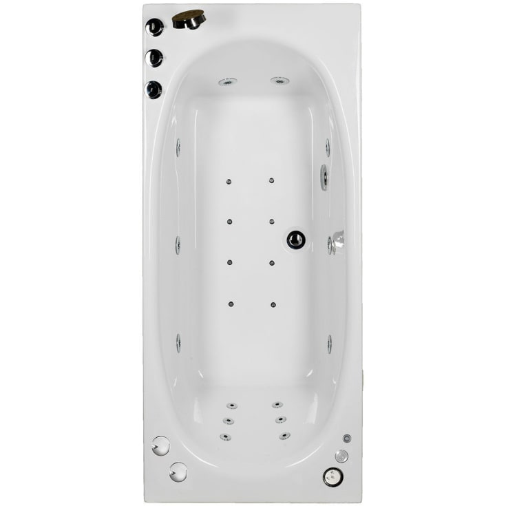 Bathlife Fridfull boblebad premium 150x70 cm, høyre, hvit