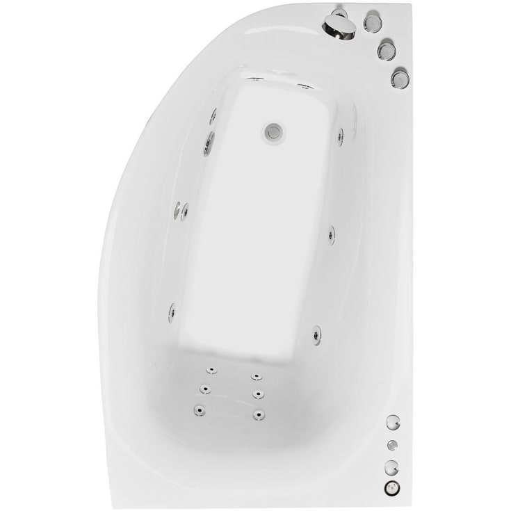 Bathlife Trivsam boblebad plus, 160 cm, venstre, hvit