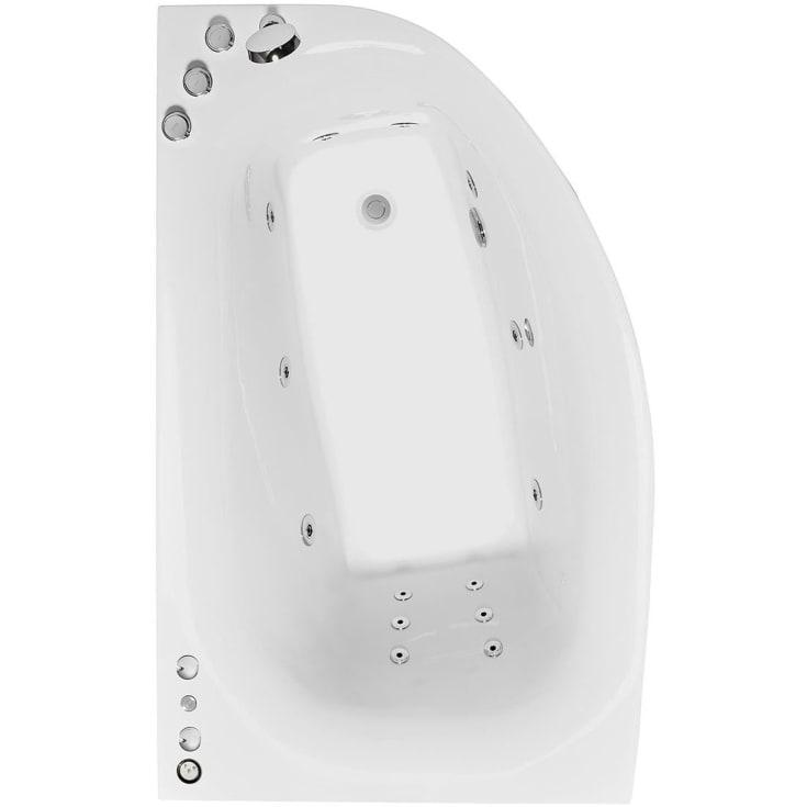 Bathlife Trivsam boblebad plus, 160 cm, høyre, hvit