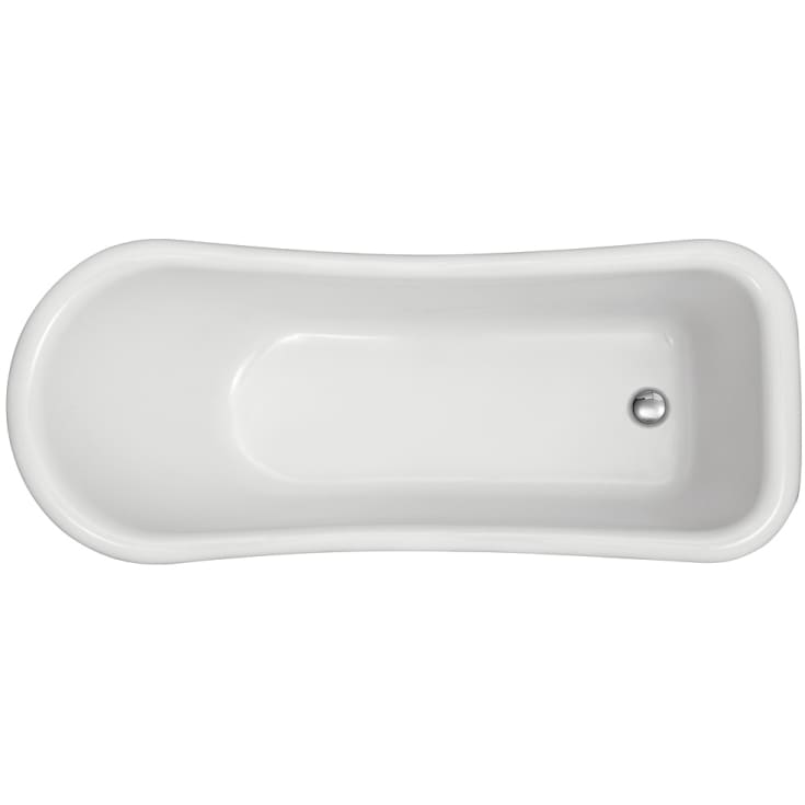 Bathlife Ideal badekar, 153x67 cm, hvit/sort