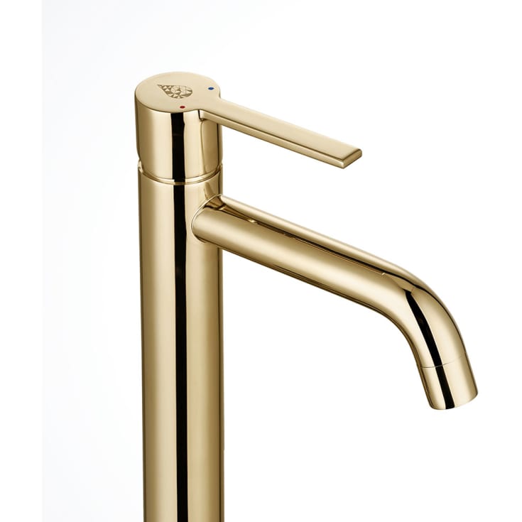 Bathlife Tillra servantbatteri, uten bunnventil, høy modell, messing