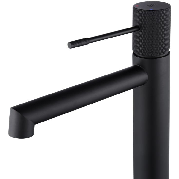 Bathlife Vidd servantbatteri, uten bunnventil, sort matt