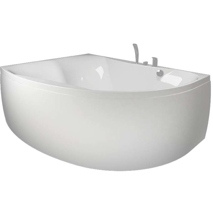 Westerbergs Ocean 170R Duo badekar, asymmetrisk, 1700x1255 mm, høyre, akryl, hvit