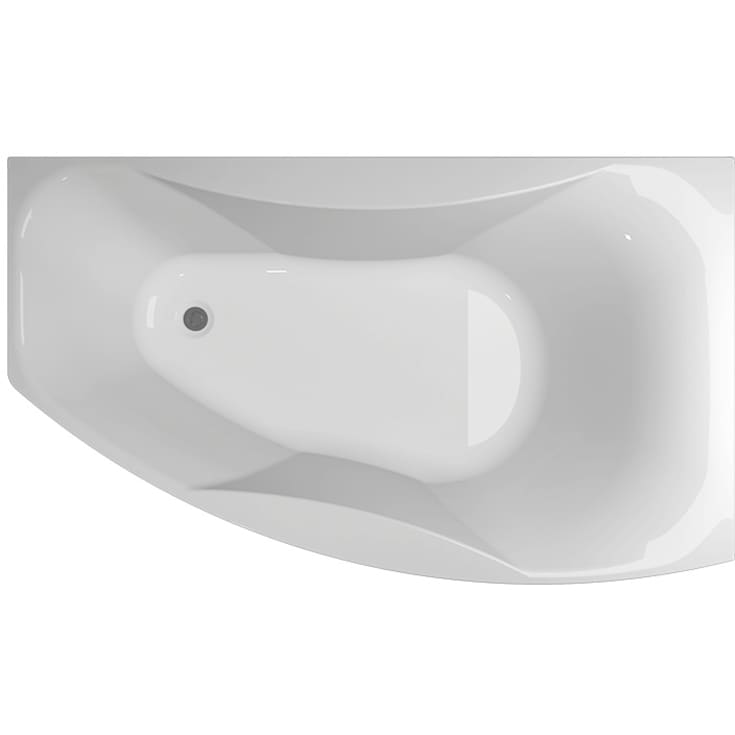 Westerbergs Ocean 160L Comfort boblebad, 1550x912 mm, venstre, akryl, hvit