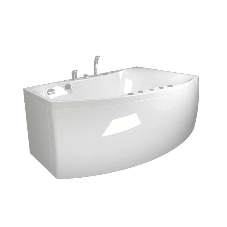 Westerbergs Ocean 160L Comfort boblebad, 1550x912 mm, venstre, akryl, hvit