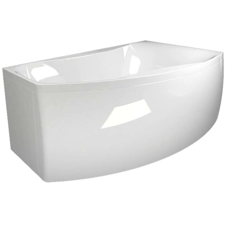 Westerbergs Ocean 160L badekar, offset, 1550x912 mm, venstre, akryl, hvit