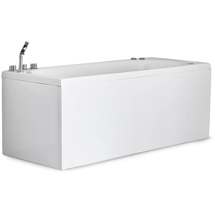 Noro Relounge boblebad Silver, venstre, 1600x700 mm, akryl, hvit