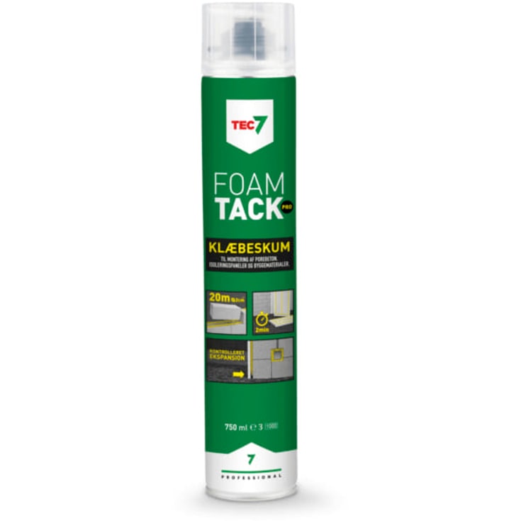 Tec7 Foamtack Klæbeskum - Komplet pakke