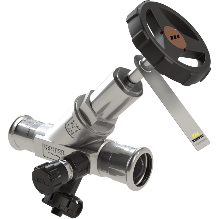 NIRO Kombi-kontraventil Rustfri EA M-press 54 mm M/aftapvent