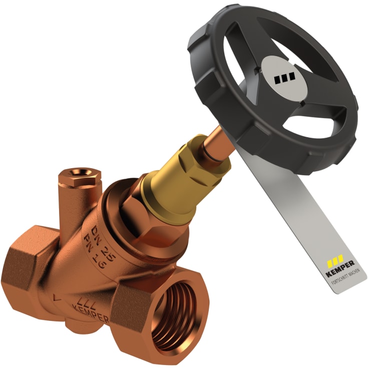 WESER Skråsædeventil Blyfri rødgods Indv. gevind Rp 1.1/2"