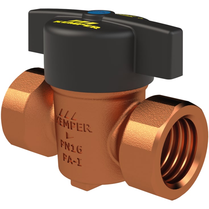 VAV kugleventil Fullflow Blyfri rødgods Indv. gev. Rp 1/2"