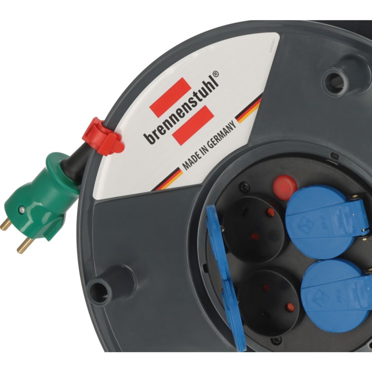 Kabeltromle Garant 40M 3G1,5 4 udtag m/termosikring IP44