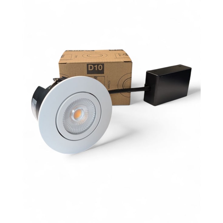 HiluX D10 Indbygningsspot Udendørs GU10, Hvid