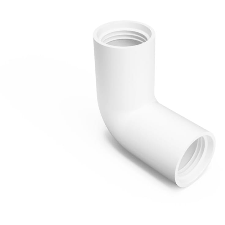 Purus avløpsbend, innstikk, 90°, Ø32 mm, plast, hvit