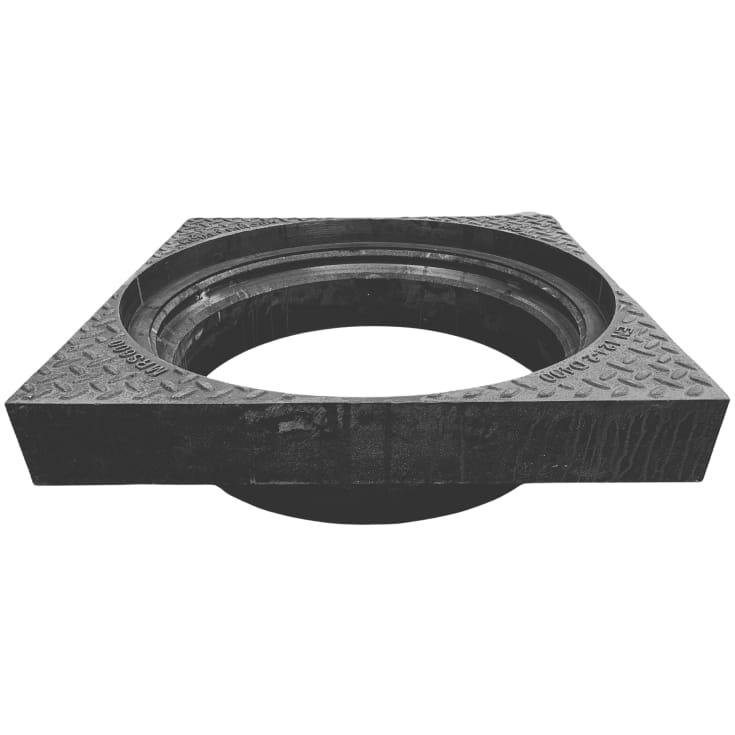 NID 600 x 203 mm karm med pakning, firkantet, fast, SG