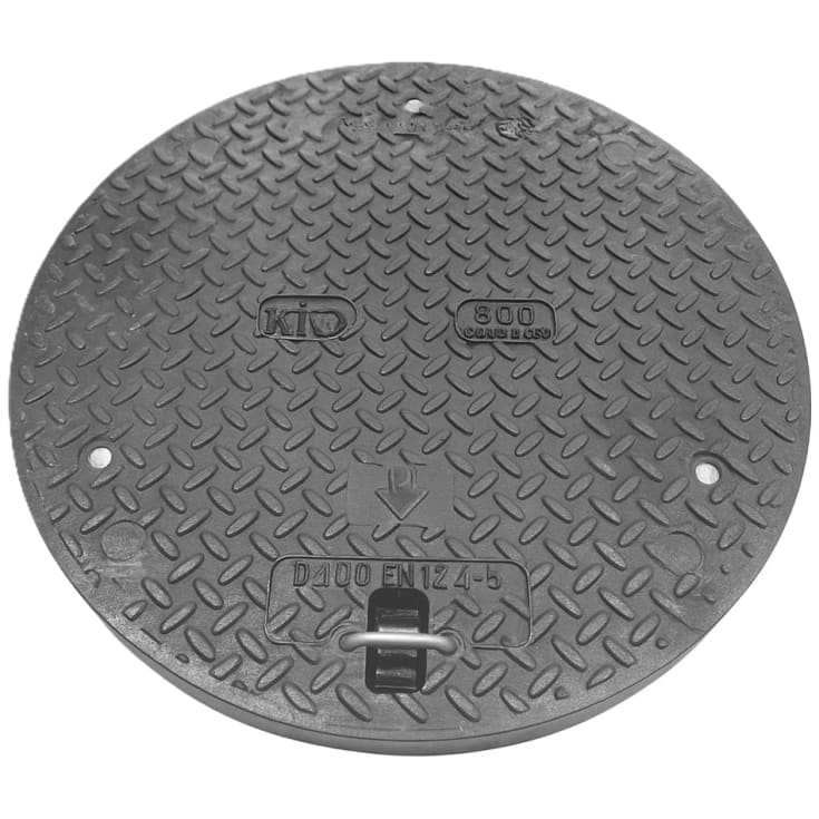 NID 600 mm dæksel med fjederlås, 40 t, komposit