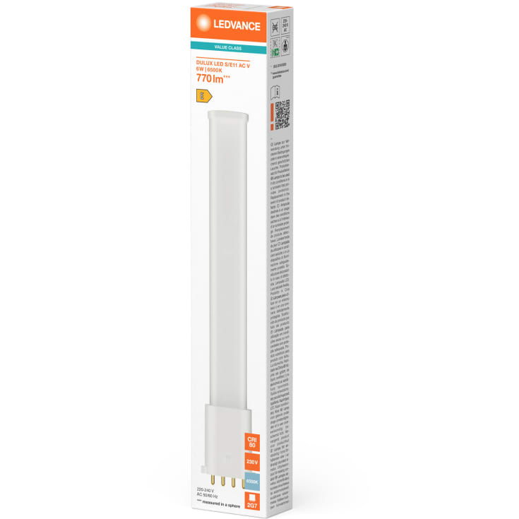 Ledvance DULUX LED S/E 230V 6W 865 770 lumen, 2G7