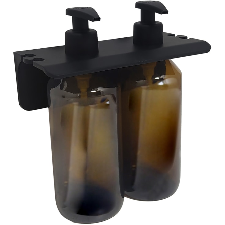 Hefe Gedy dobbeltholder til sæbeflasker, mat sort
