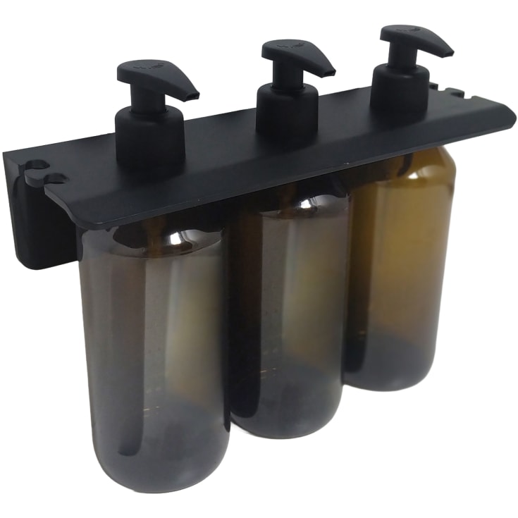 Hefe Gedy trippelholder til sæbeflasker, mat sort