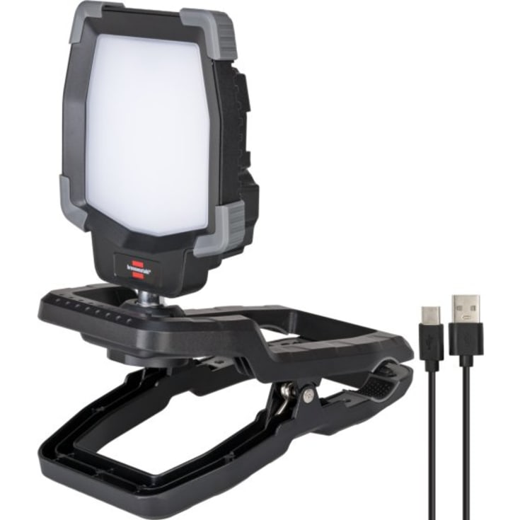 Brennenstuhl LED-lampa med klämma, uppladdningsbar, 30W