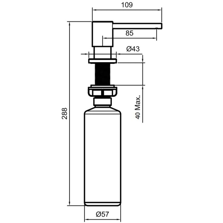 Scandtap Clean dispenser, coal