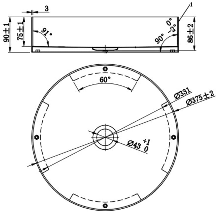 Scandtap Rare R håndvask, Ø37,5 cm, børstet rustfrit stål