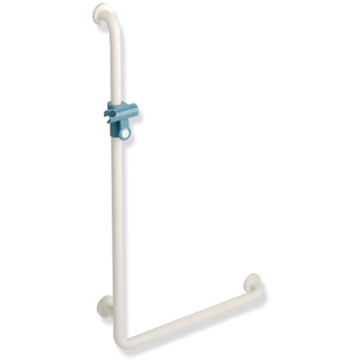 Hewi 801 L støttegreb/brusestang, 60x110 cm, hvid/blå