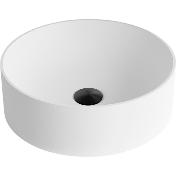 Scandtap Solid R2 tvättställ, Ø38 cm, matt vit