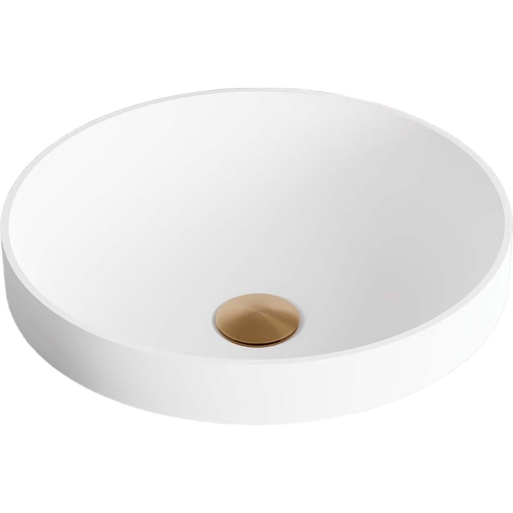 Scandtap Solid R4 håndvask, Ø38 cm, mat hvid