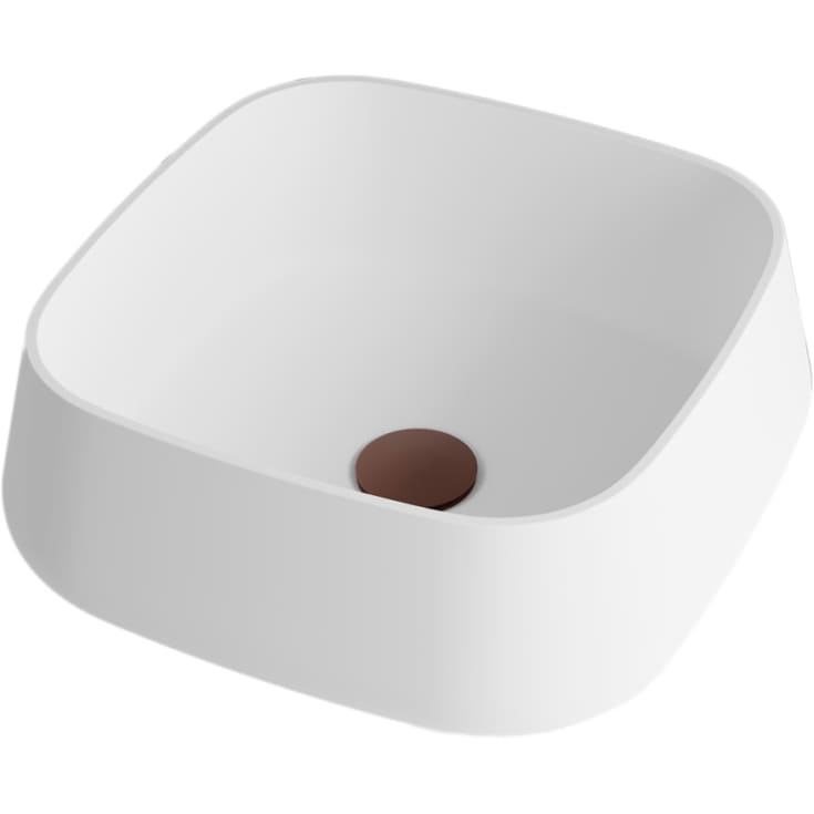 Scandtap Solid S3 håndvask, 38x38 cm, mat hvid