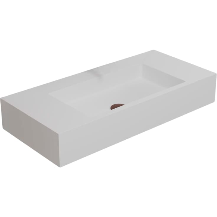 Scandtap Solid SW2 håndvask, 80x37 cm, mat hvid