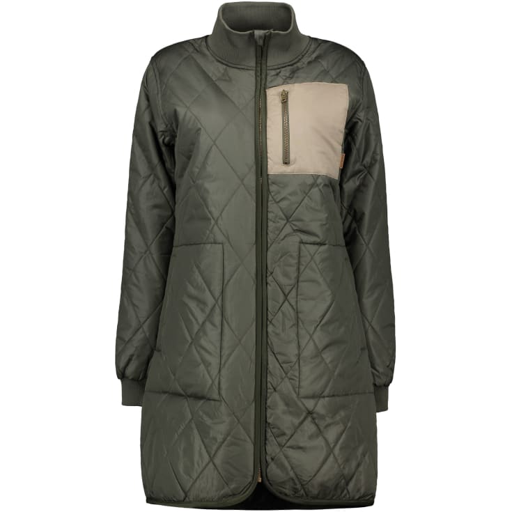 Westborn lang dame termojakke, Dusty Olive, M