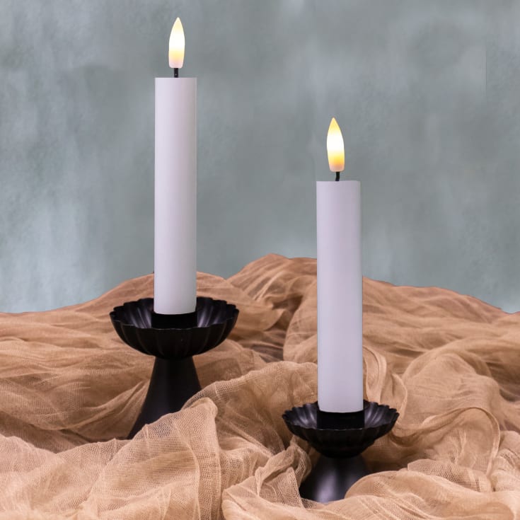 Veli Line LED kronelys, batteri, 15,5 cm, 2-pak