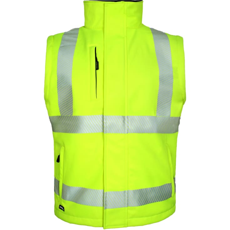 Lyngsøe 2-i-1 softshelljakke, Hi-vis Gul/Sort, L