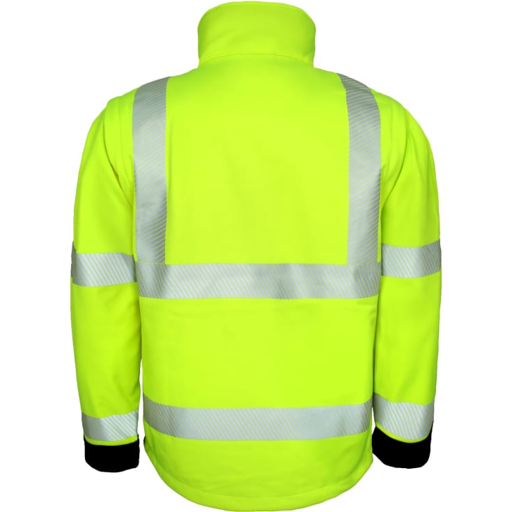 Lyngsøe 2-i-1 softshelljakke, Hi-vis Gul/Sort, L