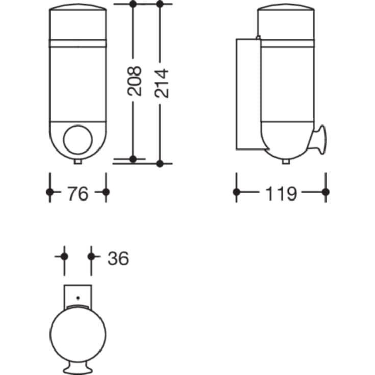 Hewi Serie 477 såpedispenser, hvit
