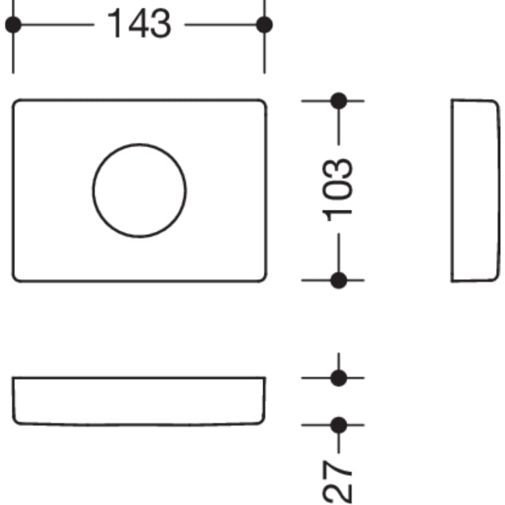 Hewi serie 477 hygiejnepose dispenser, sort