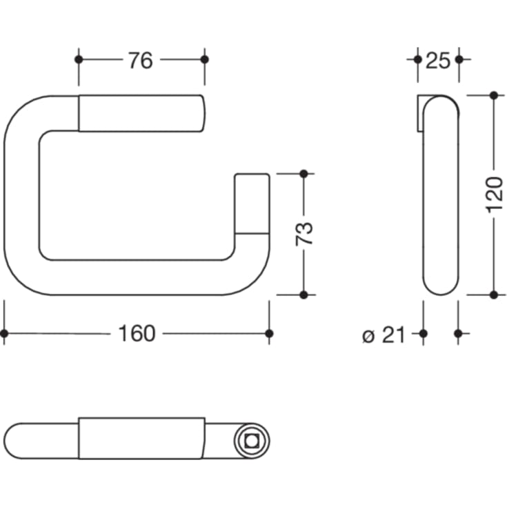 Hewi toiletrulleholder, mat hvid