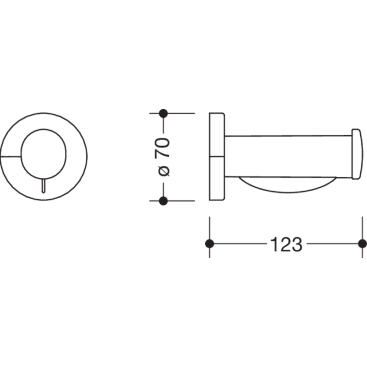Hewi toiletrulleholder, antracit