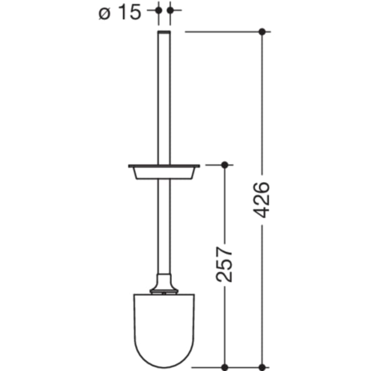 Hewi toiletbørste m. låg, hvid