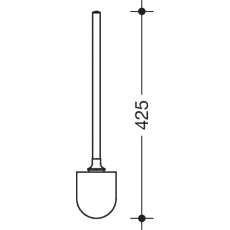 Hewi Range 801 toiletbørste, sort