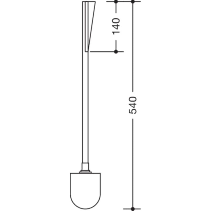 Hewi Range 801 toiletbørste, blå