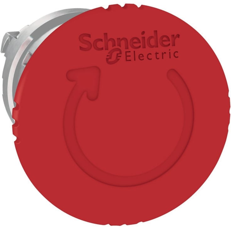 Schneider Harmony ZB4BS844 nødstopshoved, tryk-drej, Ø40 mm, rød