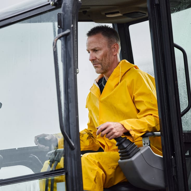 Elka Outdoor regnjakke PU/PVC, gul, str. S