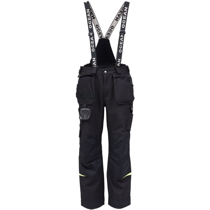 Ocean Rocky bukser med seler full stretch, Sort, L