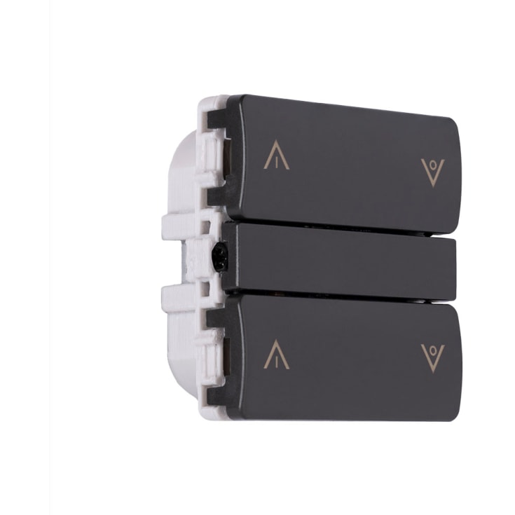 Smartkontakten Zigbee batteritryk til LK Fuga, tænd/sluk og op/ned, grå