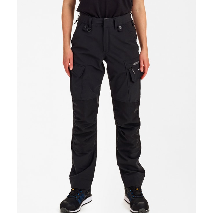 Engel Entire dame arbejdsbukser full stretch, Black/Anthracite Grey, 40